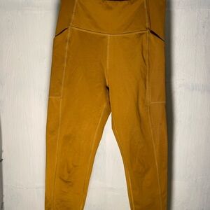Girlfriend Collective Cropped Mustard Leggings